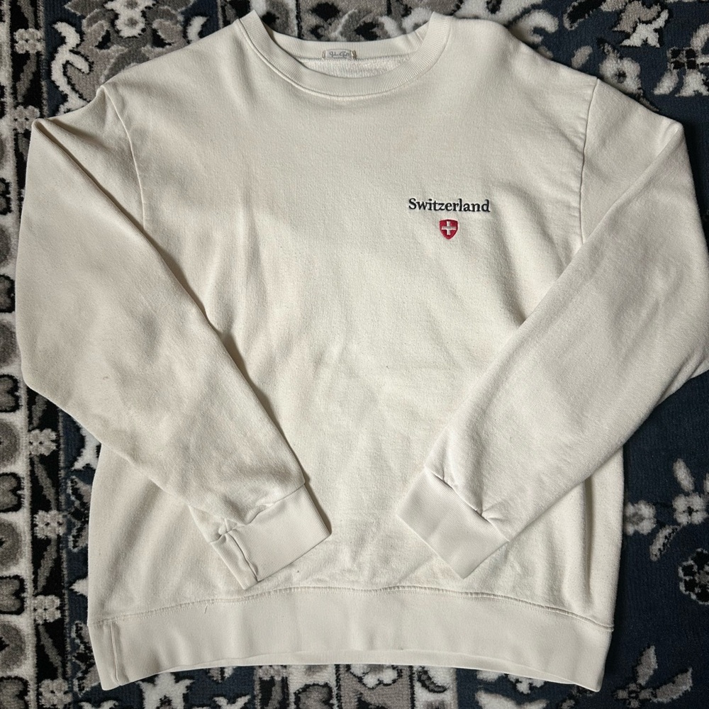Brandy Melville Cream Crew Neck Sweater